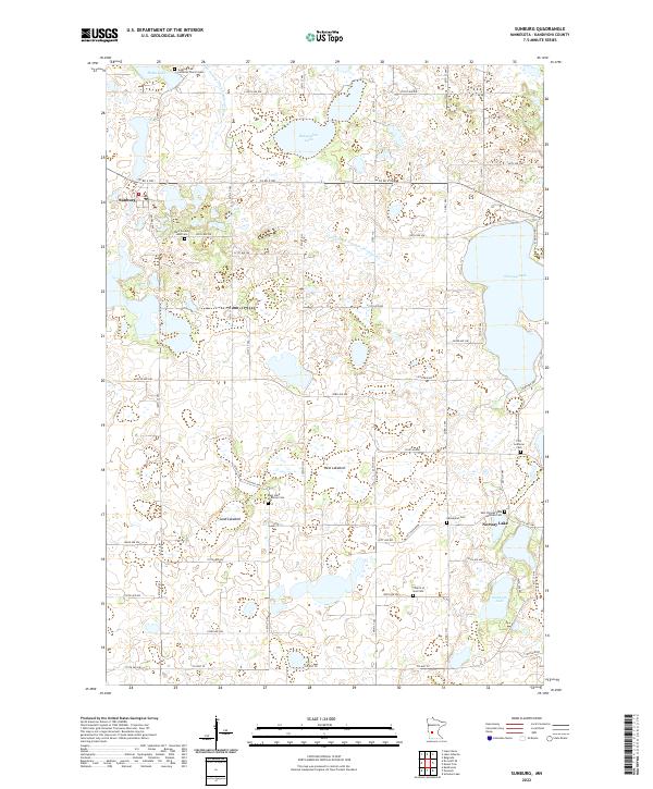 US Topo 7.5-minute map for Sunburg MN