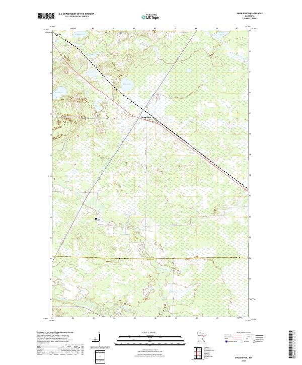 US Topo 7.5-minute map for Swan River MN