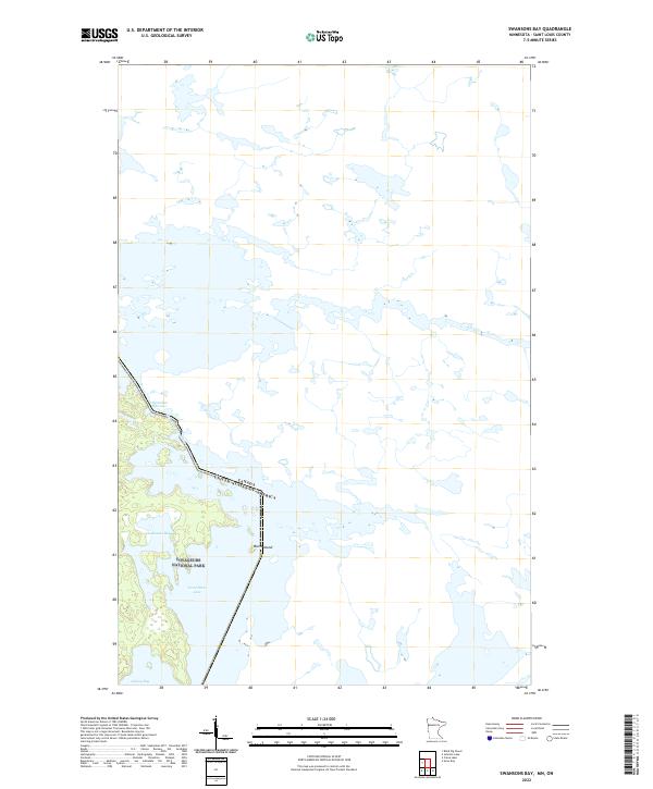 US Topo 7.5-minute map for Swansons Bay MNON