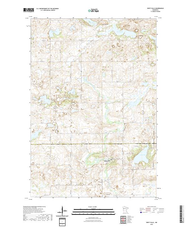US Topo 7.5-minute map for Swift Falls MN
