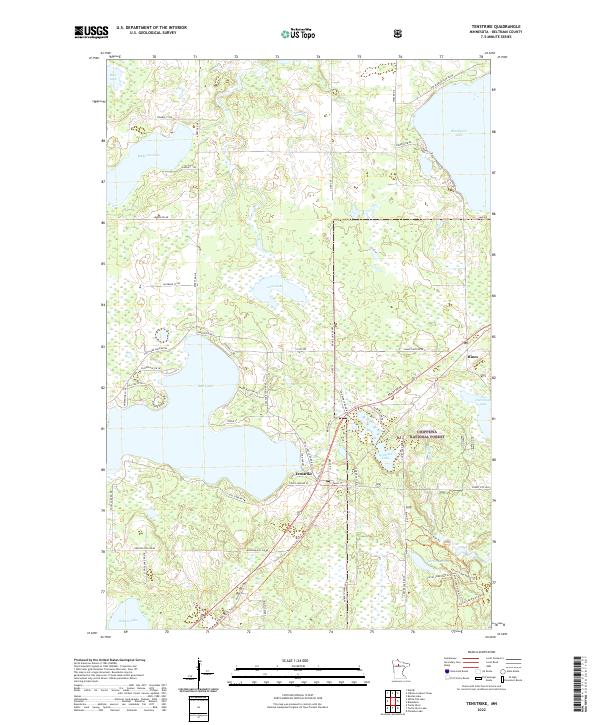 US Topo 7.5-minute map for Tenstrike MN