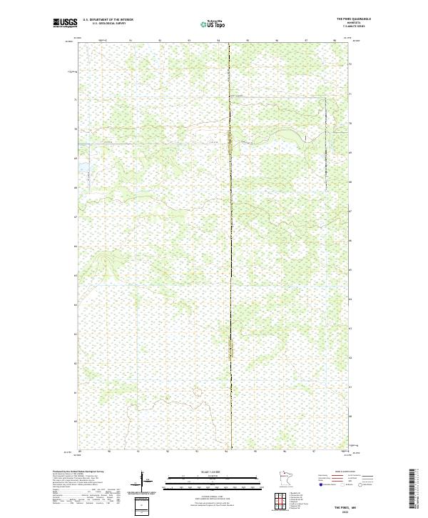 US Topo 7.5-minute map for The Pines MN