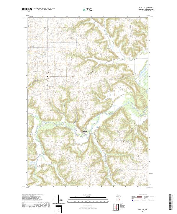 US Topo 7.5-minute map for Theilman MN