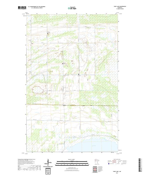 US Topo 7.5-minute map for Thief Lake MN