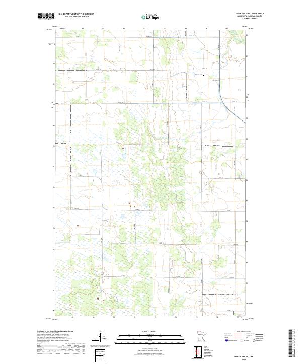 US Topo 7.5-minute map for Thief Lake NE MN