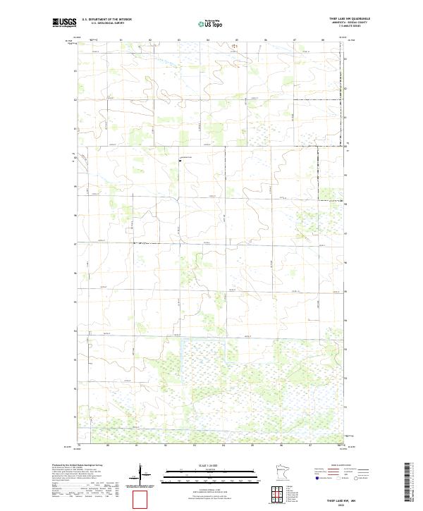 US Topo 7.5-minute map for Thief Lake NW MN