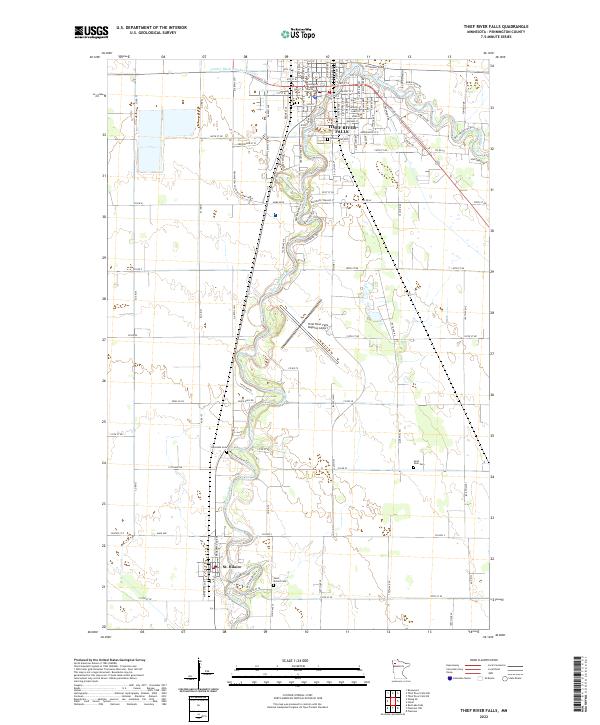 US Topo 7.5-minute map for Thief River Falls MN