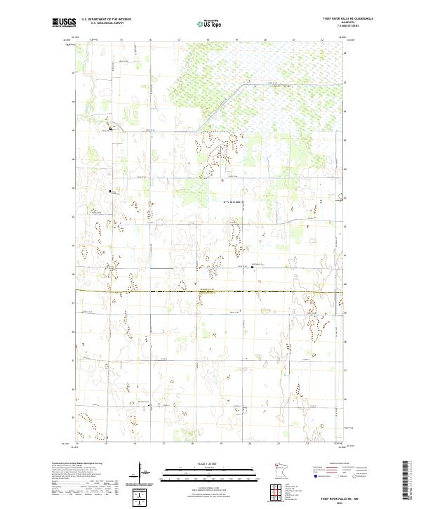 US Topo 7.5-minute map for Thief River Falls NE MN
