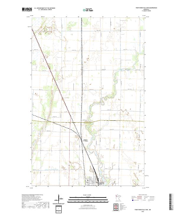 US Topo 7.5-minute map for Thief River Falls NW MN