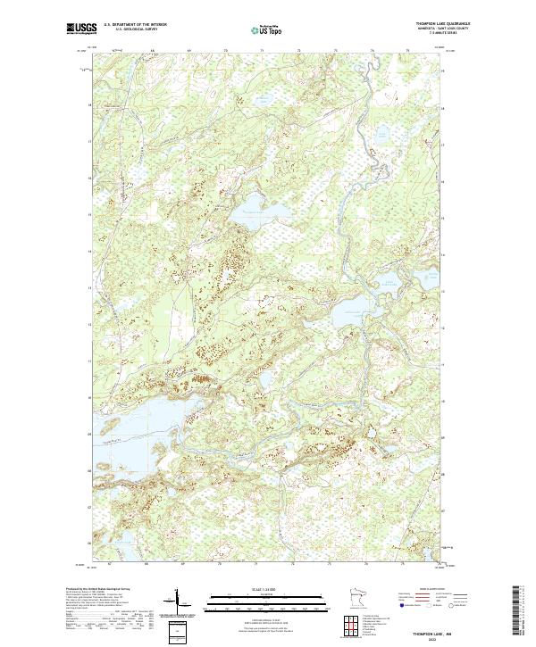 US Topo 7.5-minute map for Thompson Lake MN
