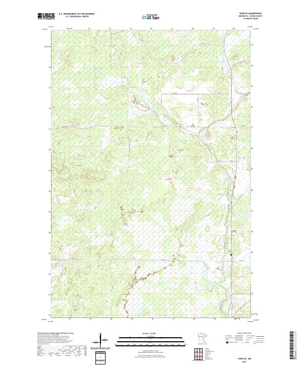 US Topo 7.5-minute map for Thor SE MN