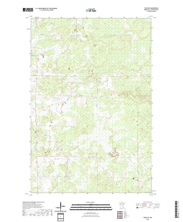 US Topo 7.5-minute map for Thor SW MN