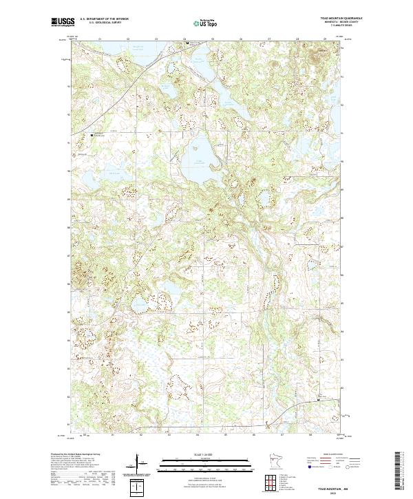 US Topo 7.5-minute map for Toad Mountain MN