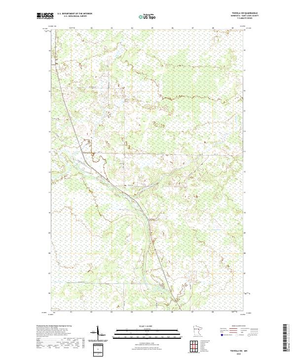 US Topo 7.5-minute map for Toivola SW MN