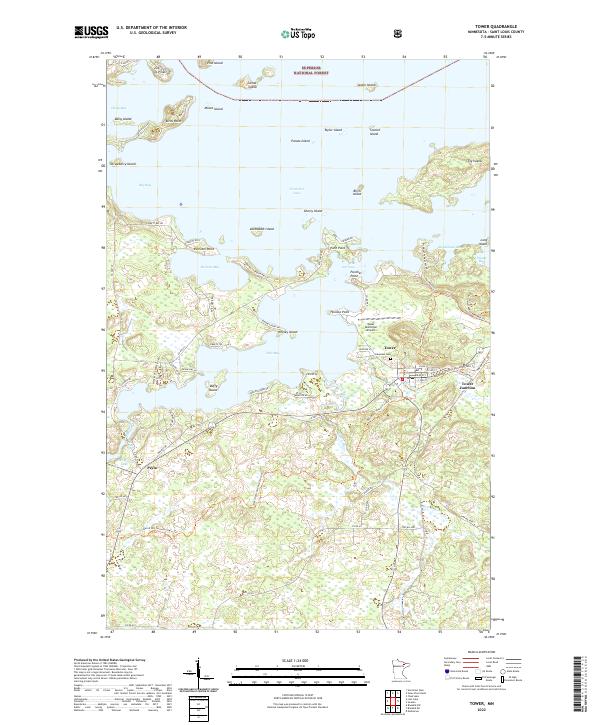 US Topo 7.5-minute map for Tower MN