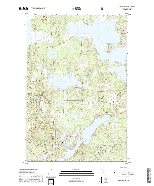 US Topo 7.5-minute map for Town Line Lake MN