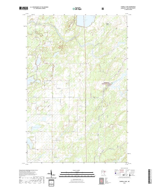 US Topo 7.5-minute map for Turpela Lake MN