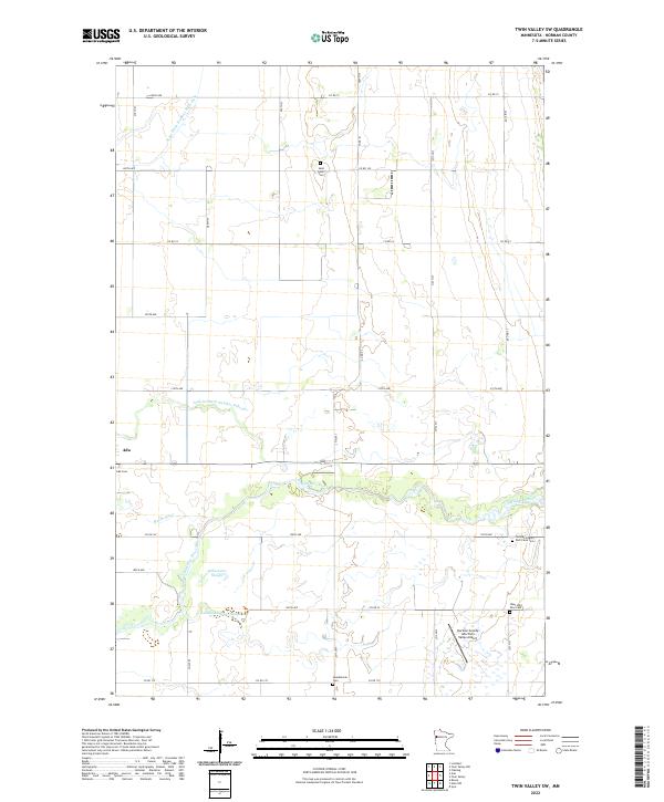 US Topo 7.5-minute map for Twin Valley SW MN