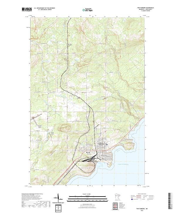 US Topo 7.5-minute map for Two Harbors MN