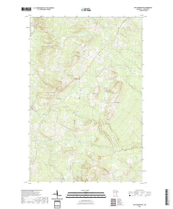 US Topo 7.5-minute map for Two Harbors NE MN