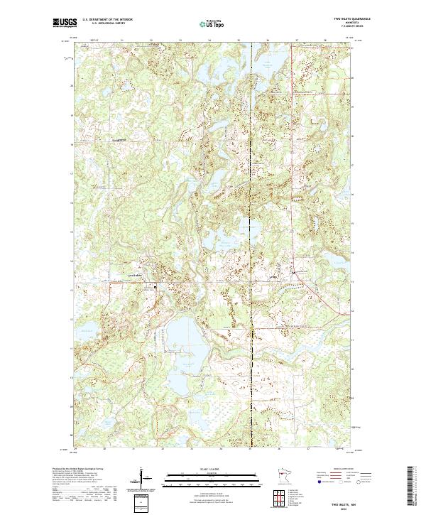 US Topo 7.5-minute map for Two Inlets MN