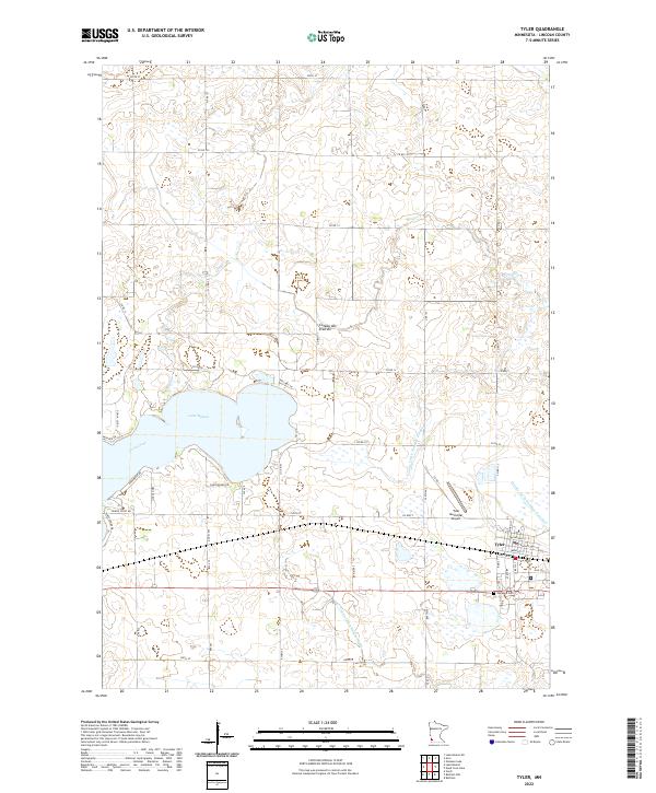 US Topo 7.5-minute map for Tyler MN