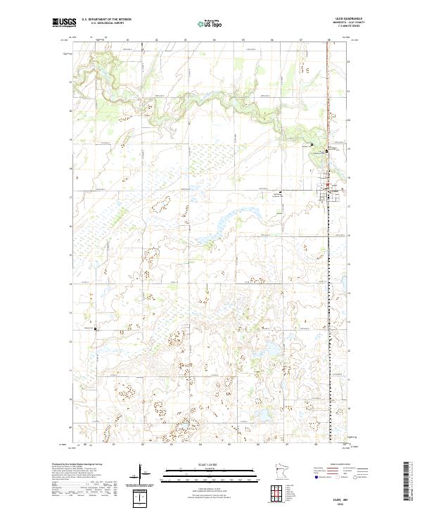 US Topo 7.5-minute map for Ulen MN