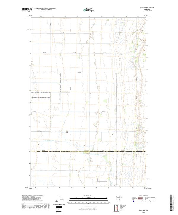 US Topo 7.5-minute map for Ulen NW MN