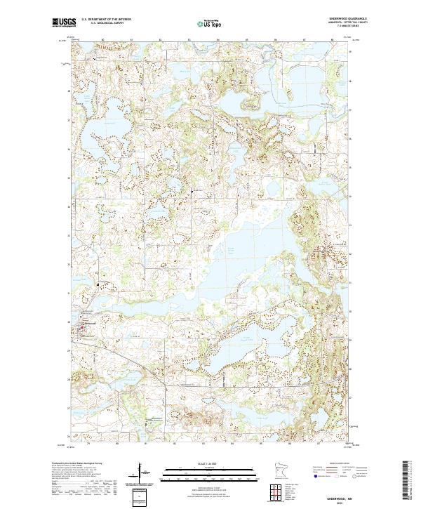 US Topo 7.5-minute map for Underwood MN