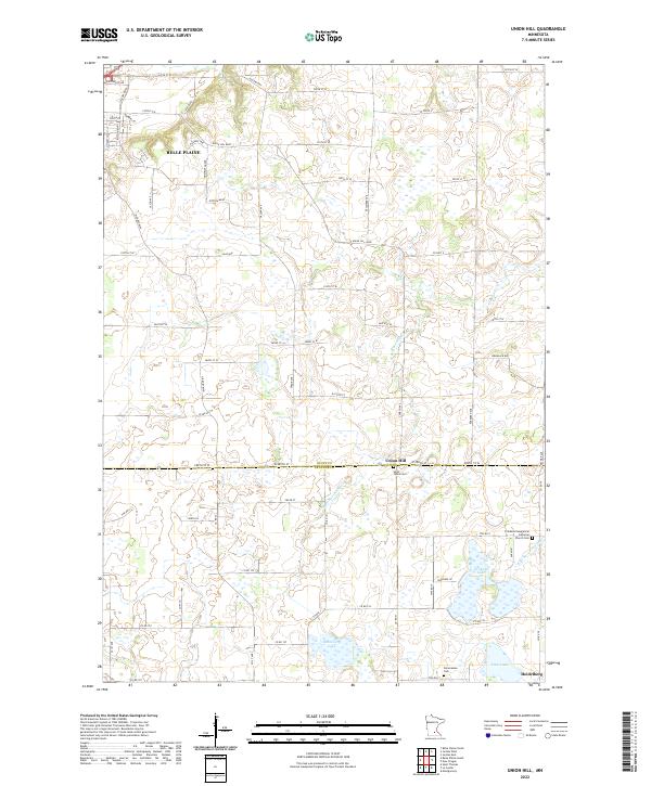 US Topo 7.5-minute map for Union Hill MN