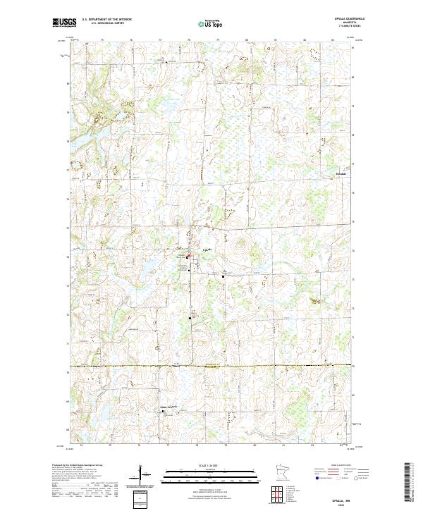 US Topo 7.5-minute map for Upsala MN