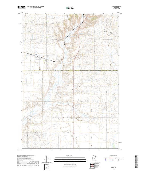 US Topo 7.5-minute map for Verdi MN