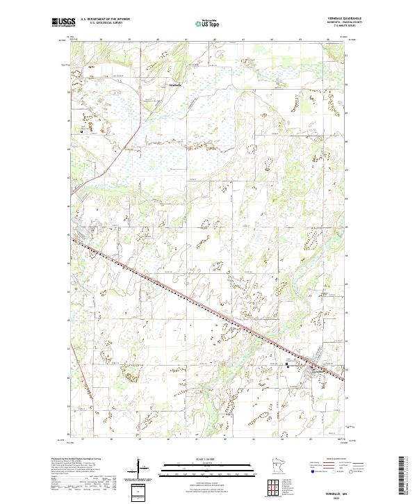 US Topo 7.5-minute map for Verndale MN