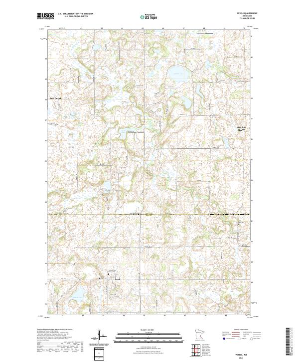 US Topo 7.5-minute map for Veseli MN