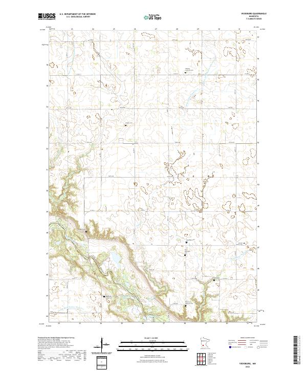 US Topo 7.5-minute map for Vicksburg MN