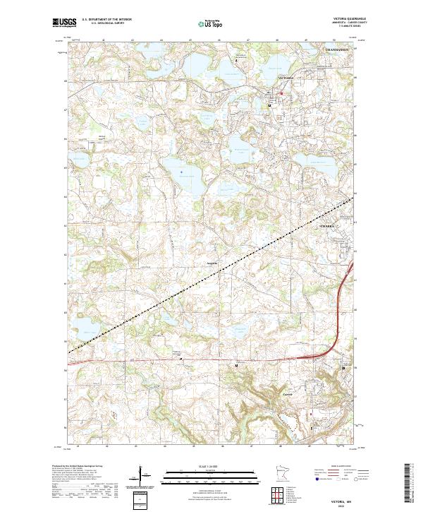US Topo 7.5-minute map for Victoria MN