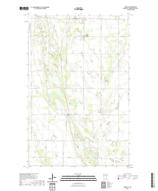 US Topo 7.5-minute map for Viking SE MN