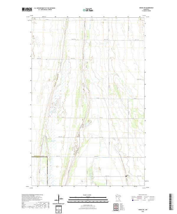 US Topo 7.5-minute map for Viking SW MN
