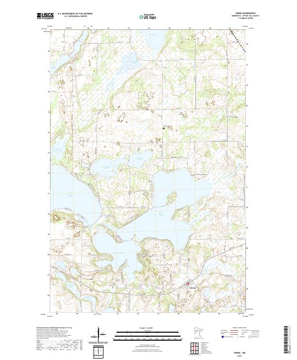 US Topo 7.5-minute map for Vining MN