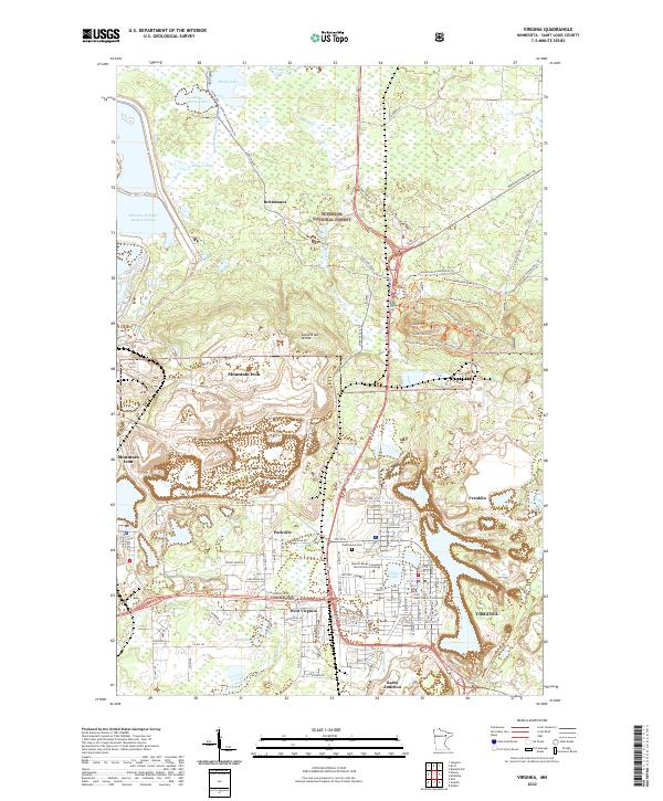 US Topo 7.5-minute map for Virginia MN