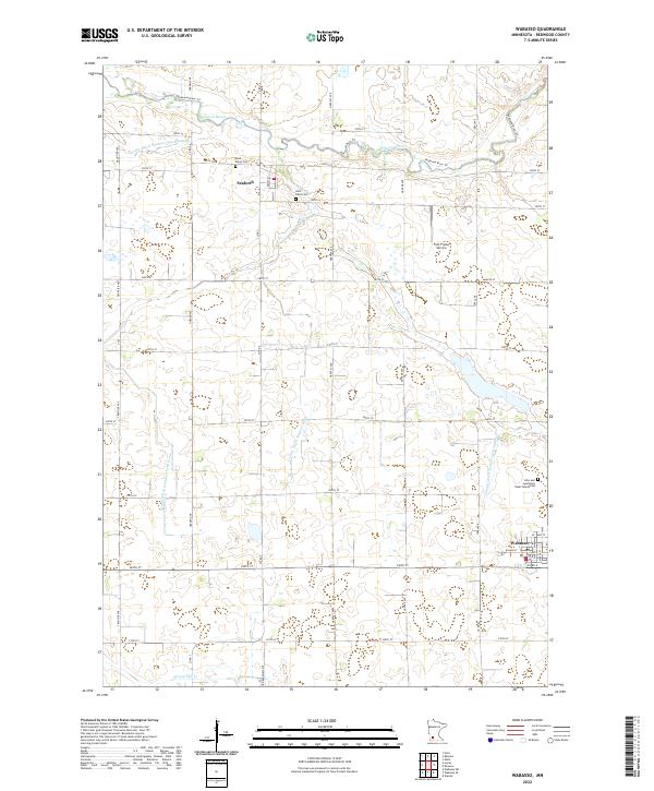 US Topo 7.5-minute map for Wabasso MN