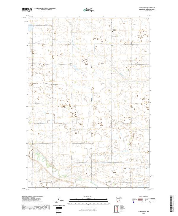 US Topo 7.5-minute map for Wabasso SE MN