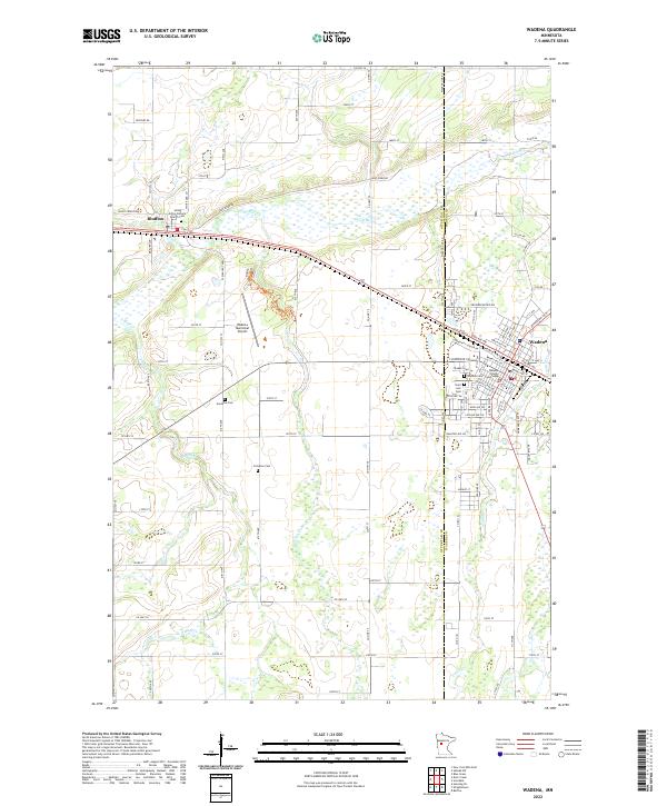US Topo 7.5-minute map for Wadena MN