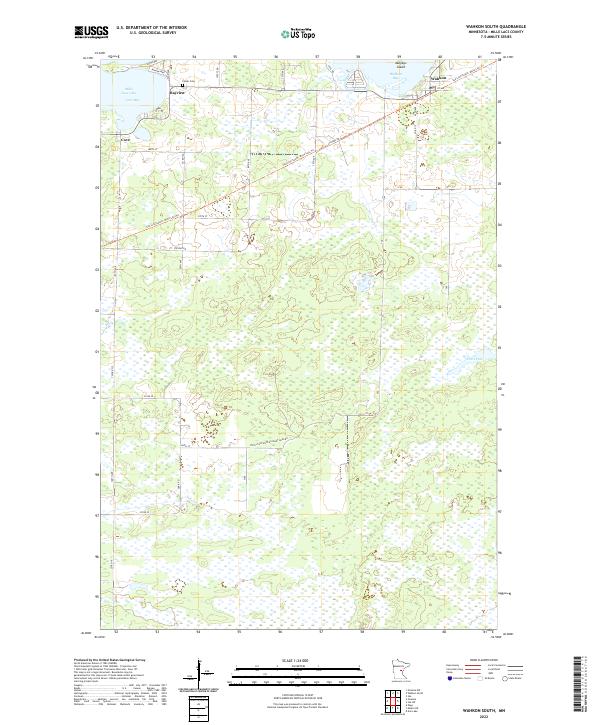 US Topo 7.5-minute map for Wahkon South MN