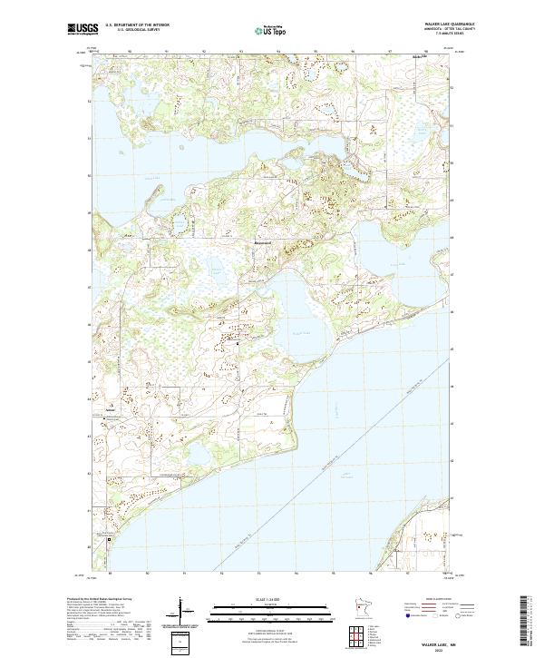 US Topo 7.5-minute map for Walker Lake MN