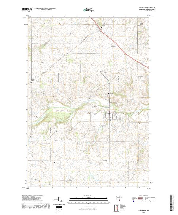 US Topo 7.5-minute map for Wanamingo MN