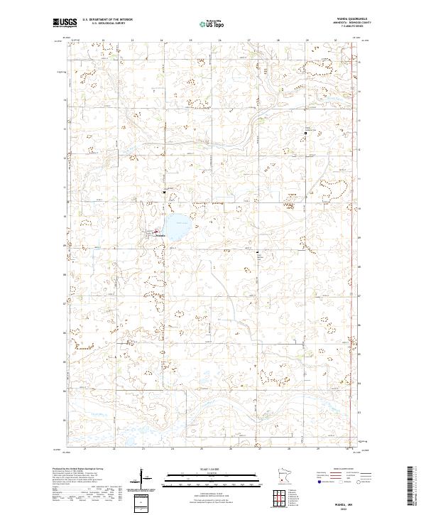 US Topo 7.5-minute map for Wanda MN
