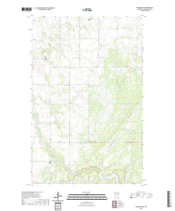 US Topo 7.5-minute map for Wannaska NE MN