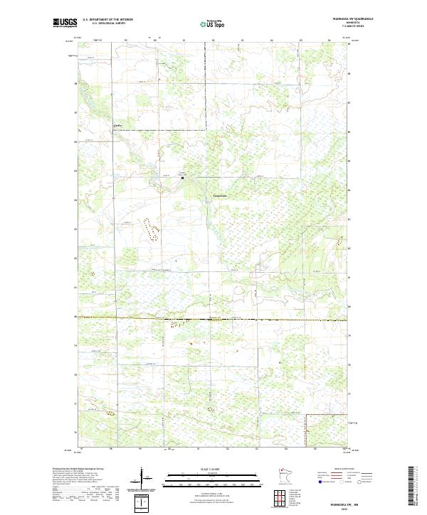 US Topo 7.5-minute map for Wannaska SW MN