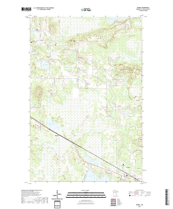 US Topo 7.5-minute map for Warba MN